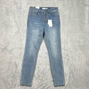 NWT a loves a Jeans Button Front Ankle Skinny Blue Size 28 Women's